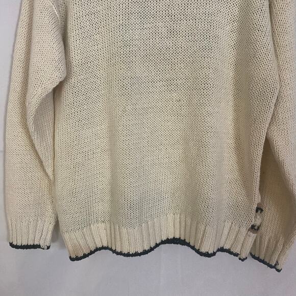 Vintage 80s Beldoch Popper Floral Heart Embroidered Sweater Romantic Grandmacore - Picture 7 of 8